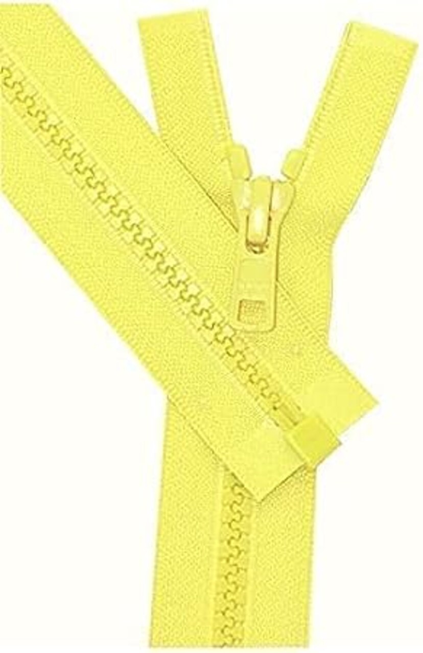 20" Vislon Jacket Zipper, YKK #5 Molded Plastic Separating - Medium Weight by Each (Select Color) (Neon Lite Yellow - 803)